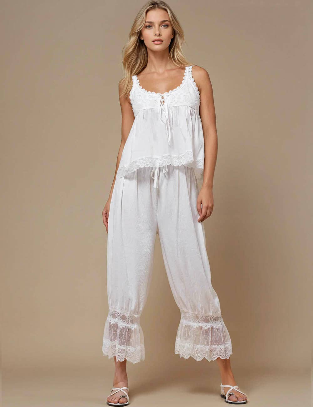 Lace Bottom Pants