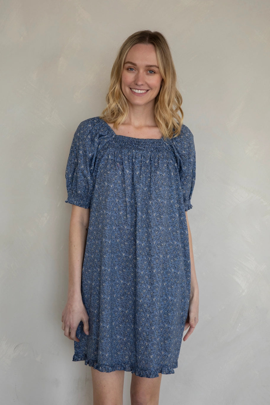 Cora Dress - Blue Floral