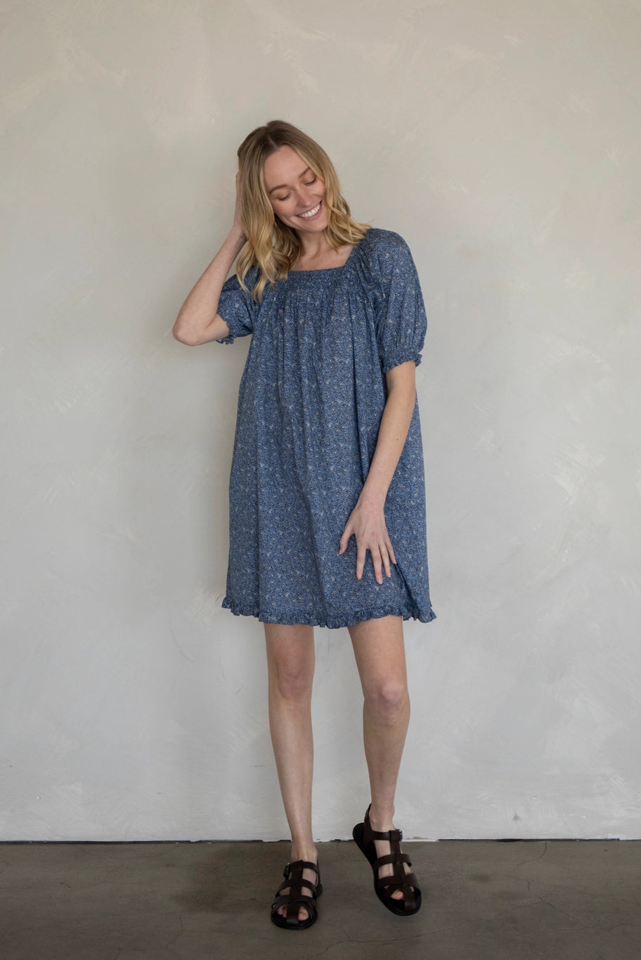 Cora Dress - Blue Floral