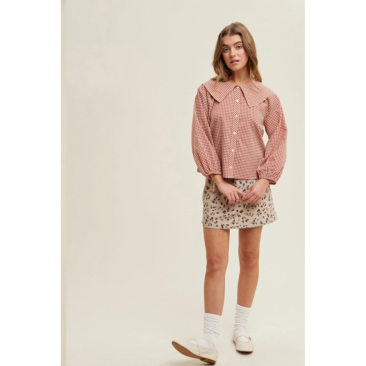 Peter Pan Collar Button Up