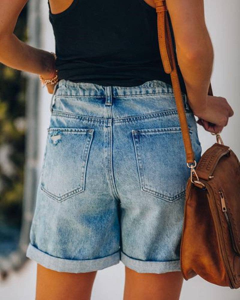 High Waist Denim Shorts