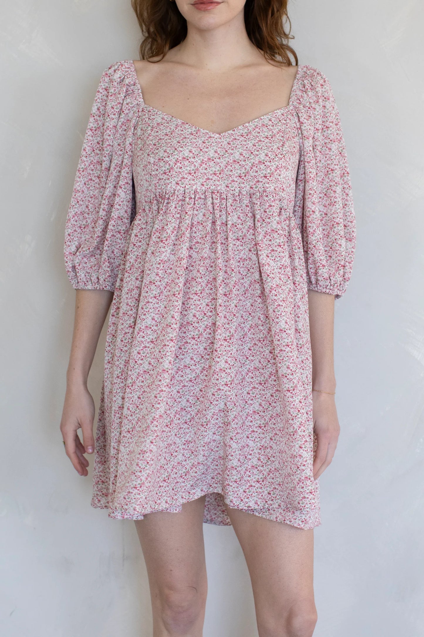 Rosie Dress - Ivory Pink