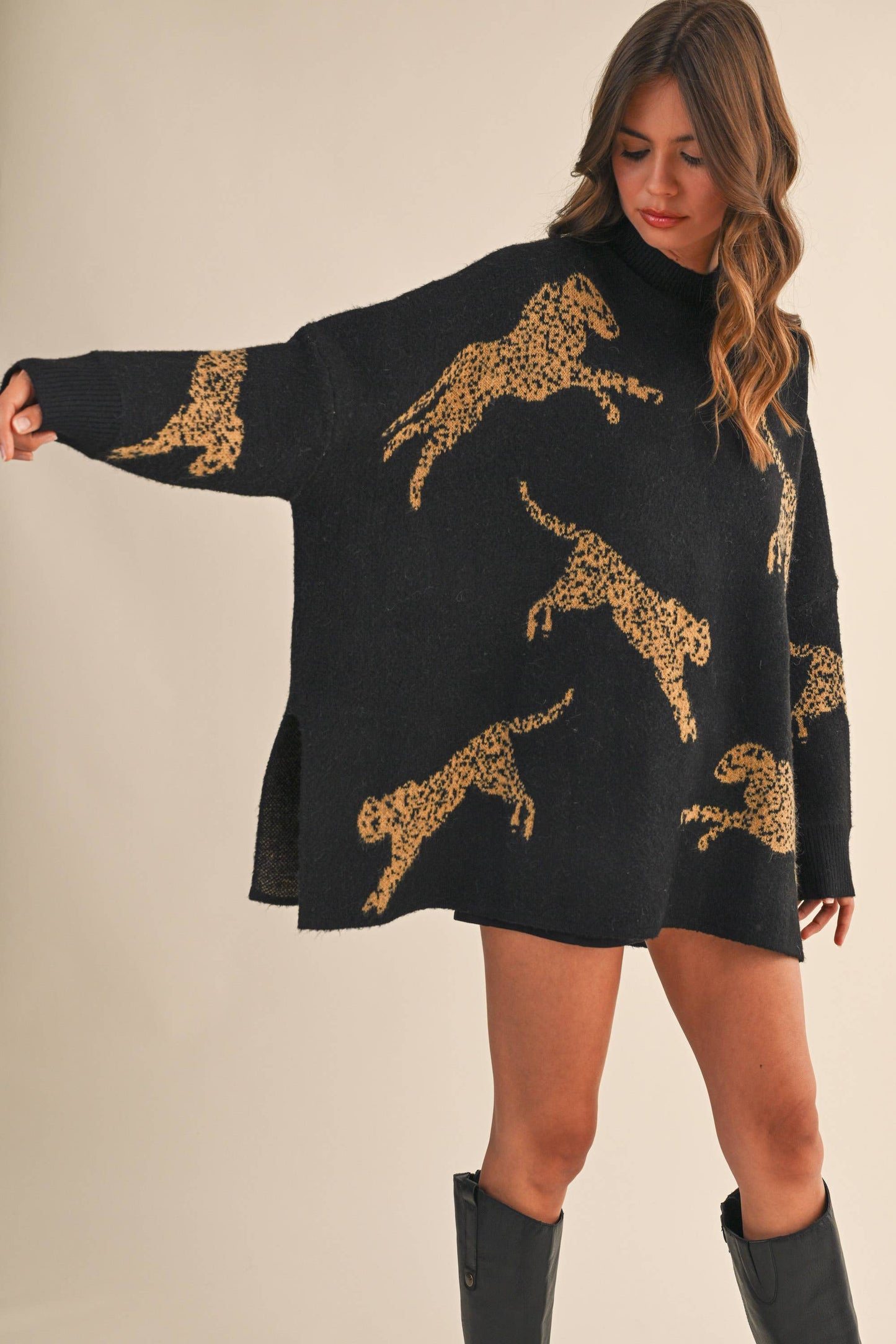 Cheetah Cloud Sweater