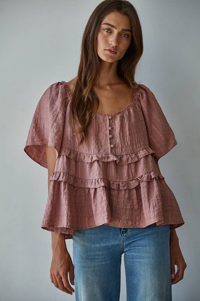 The Mauve Meadow Blouse