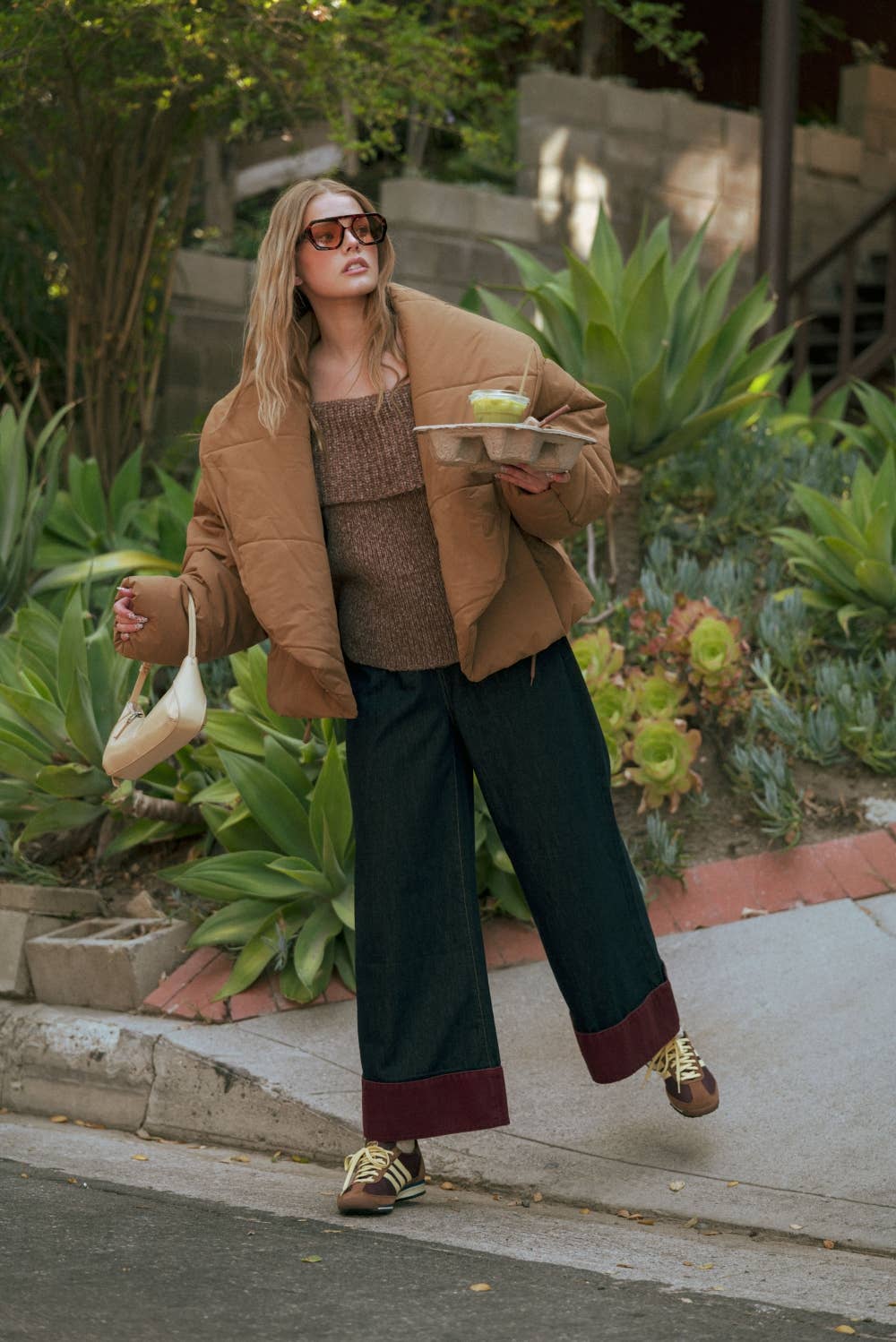 Crimson Edge Denim Pants