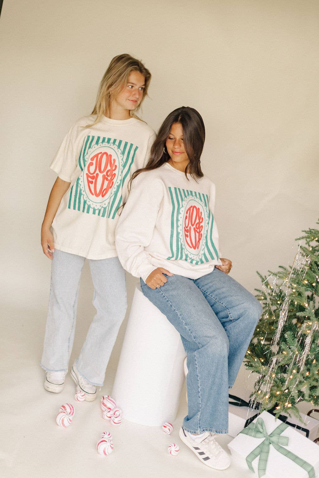 Joyful Stripe - Christmas Tee