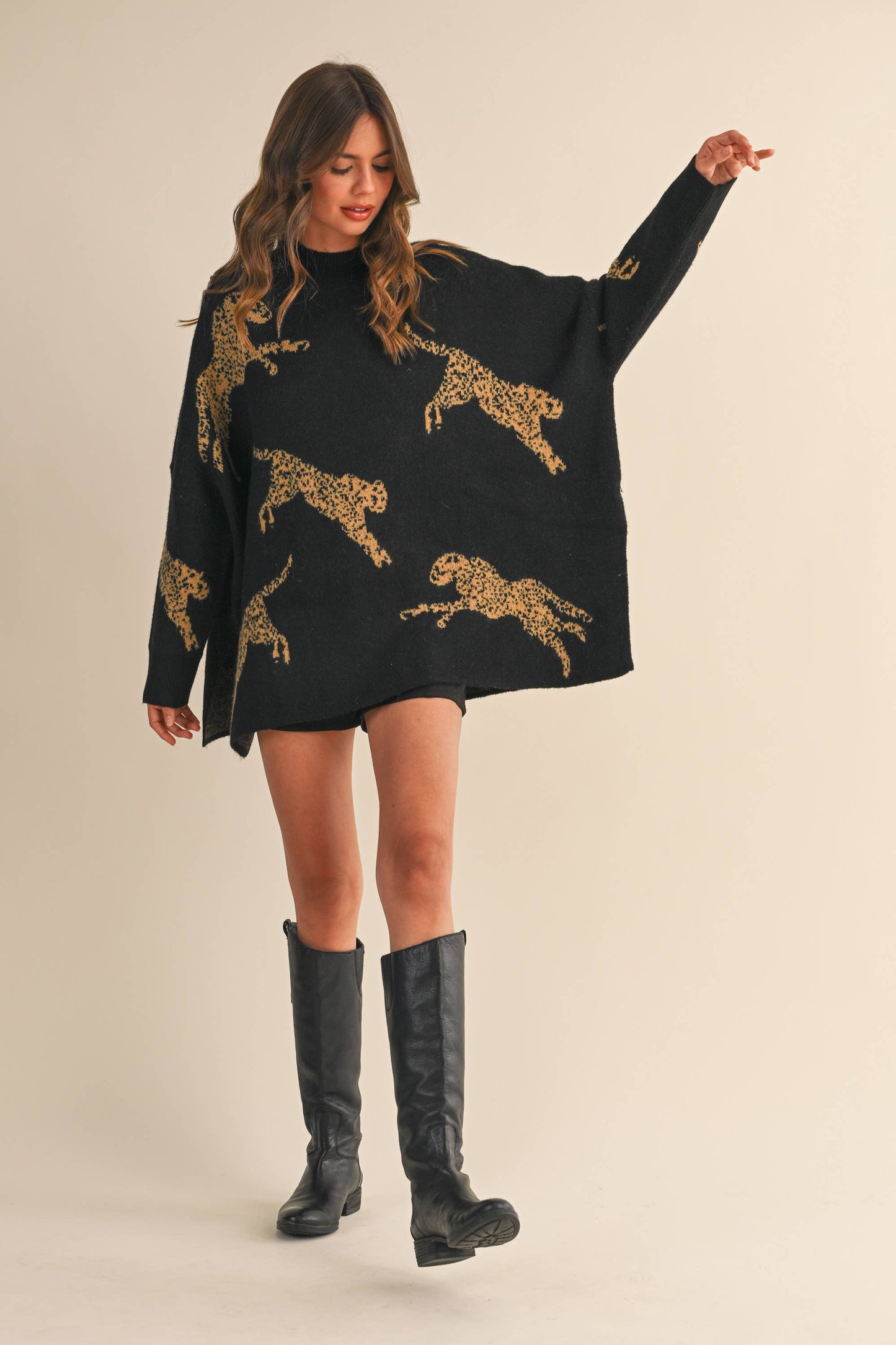 Cheetah Cloud Sweater