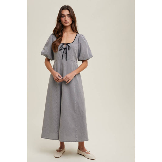 Gingham Midi Dress