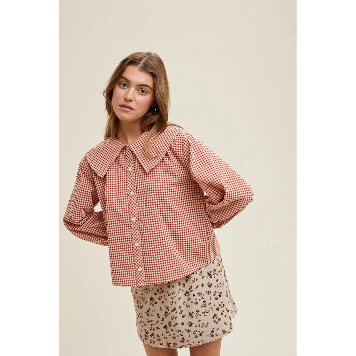 Peter Pan Collar Button Up