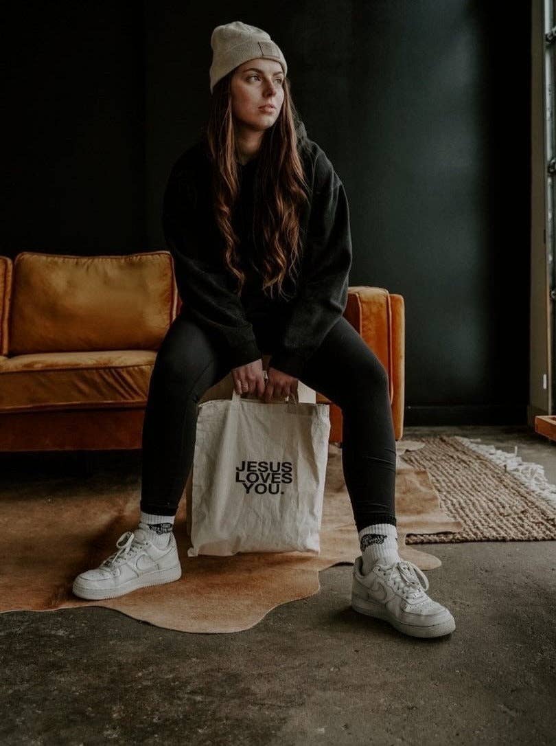 Jesus Loves You Canvas Tote Bag