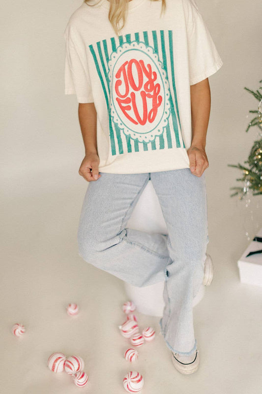 Joyful Stripe - Christmas Tee