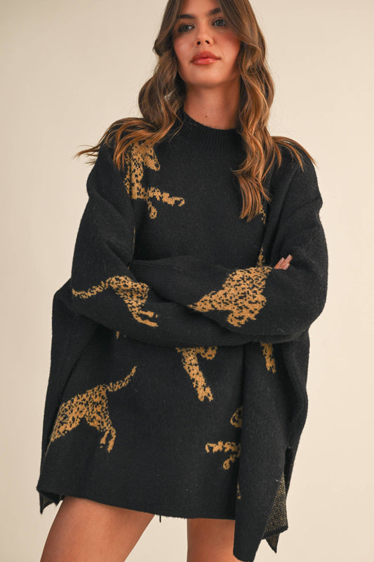 Cheetah Cloud Sweater