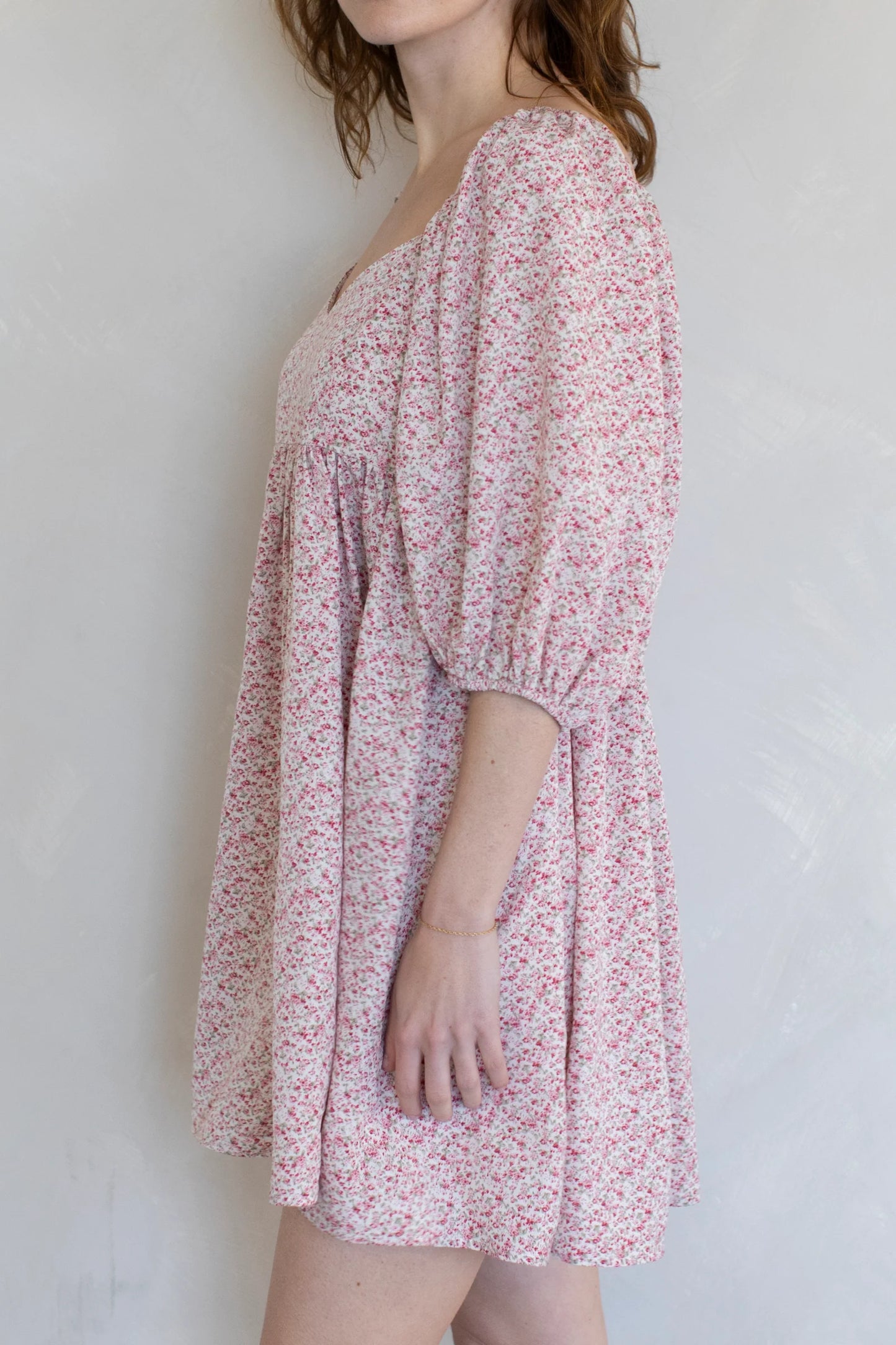 Rosie Dress - Ivory Pink